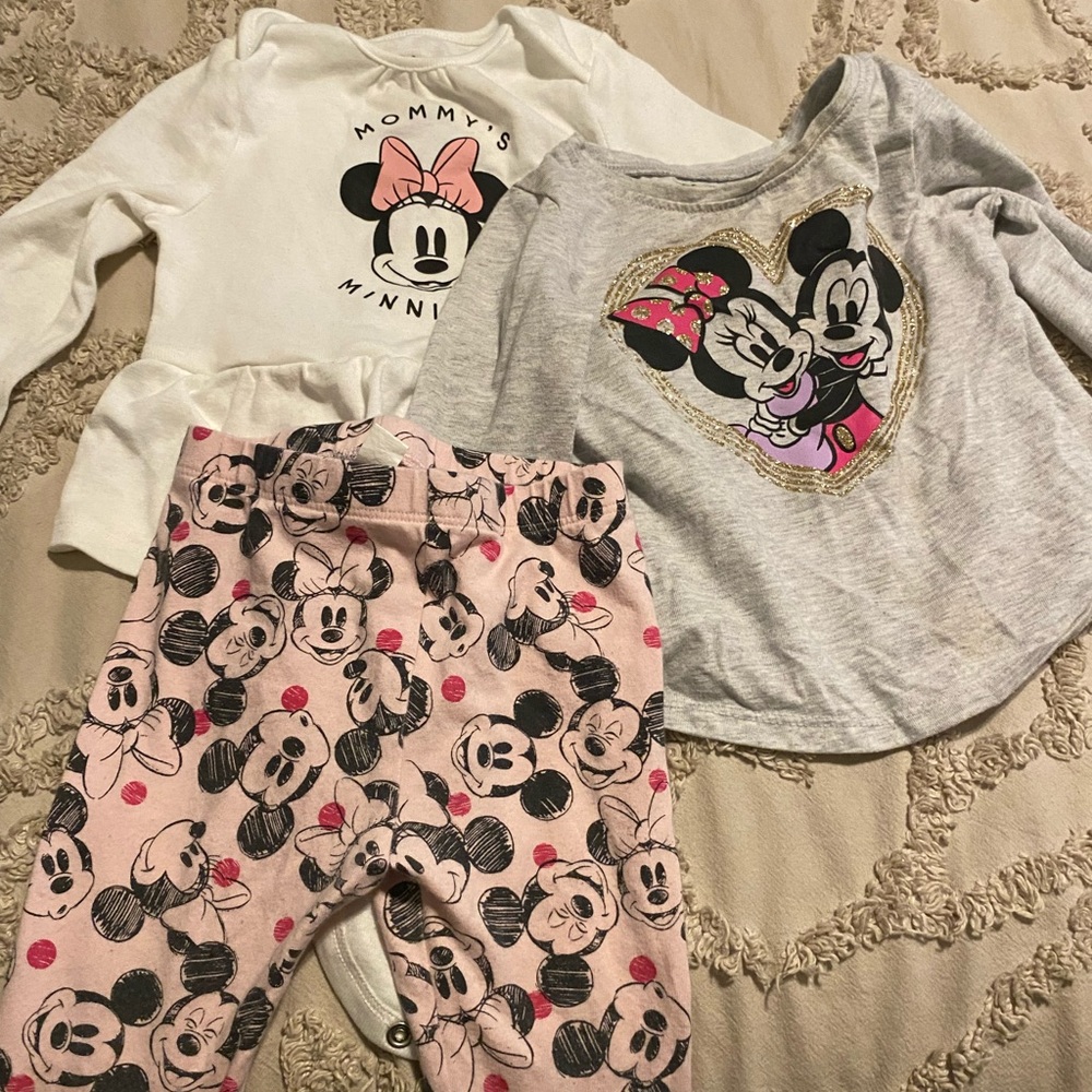 Minnie Mouse 2 shirts , legging set